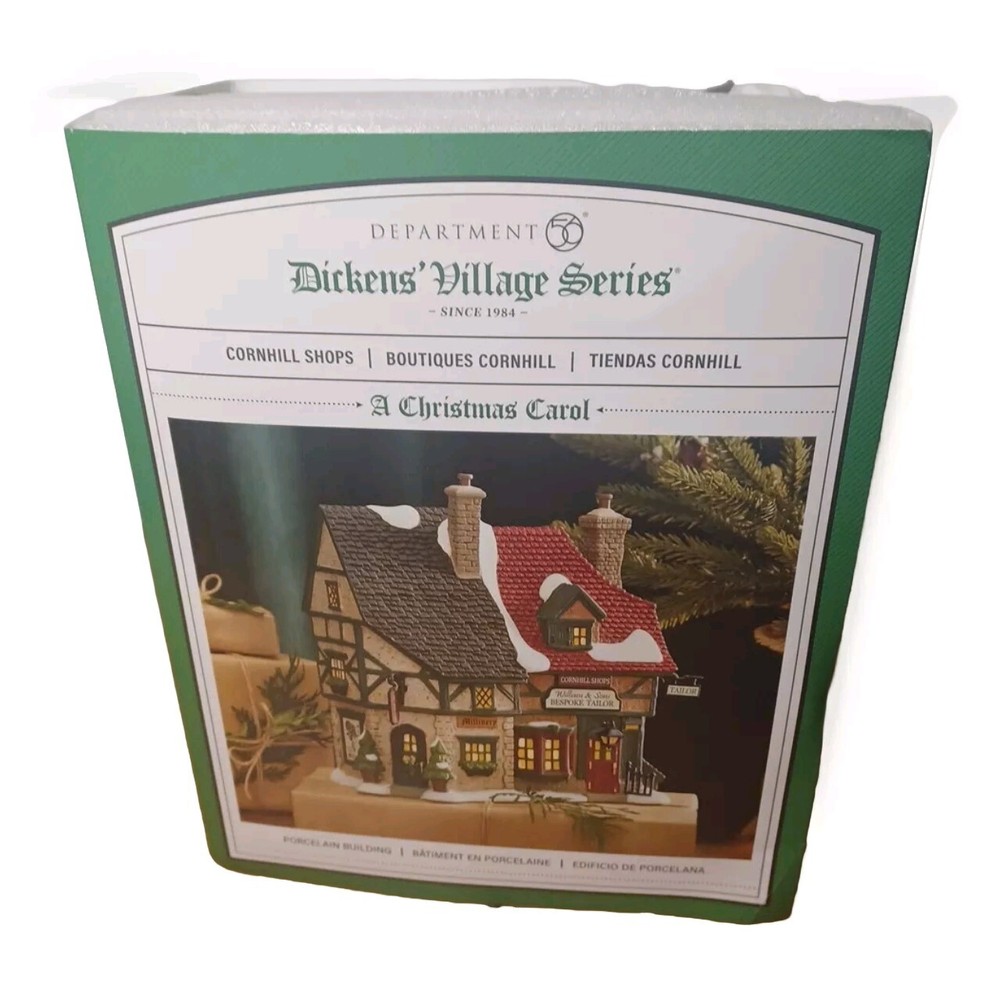 2023 Department 56 Dickens Village Christmas Carol Cornhill Shops 6011402 New in Box