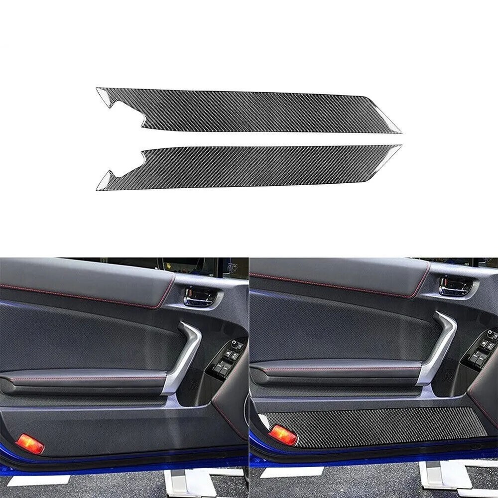 Real Carbon Fiber Interior Door Panel Cover Trim For Toyota 86 for Subaru BRZ