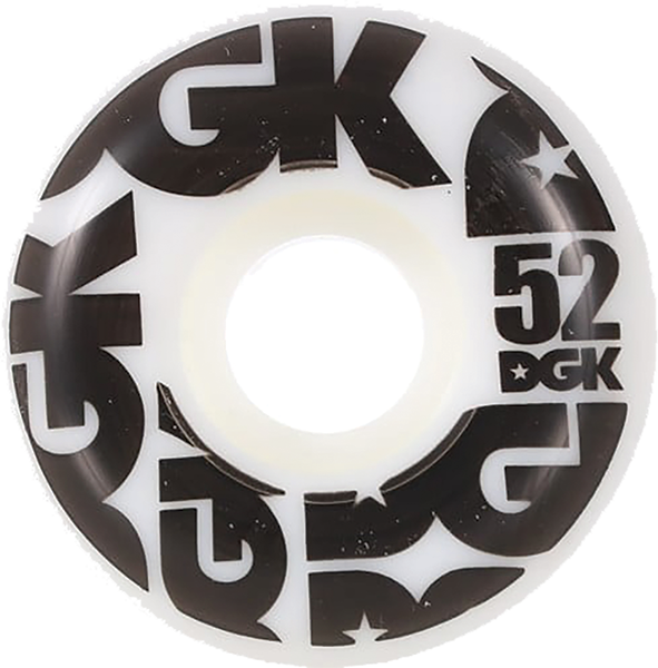 DGK STREET FORMULA 50MM 101A WHT/BLK WHEELS SET