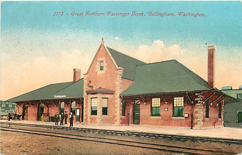WA, Bellingham, Washington, Great Northern Depot, Edward H. Mitchel No. 2772