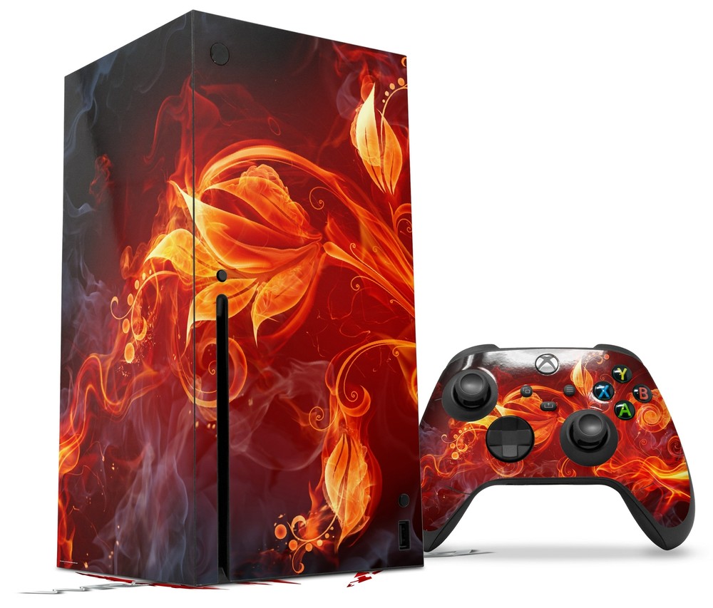 Skin Set for XBOX Series X Fire Flower