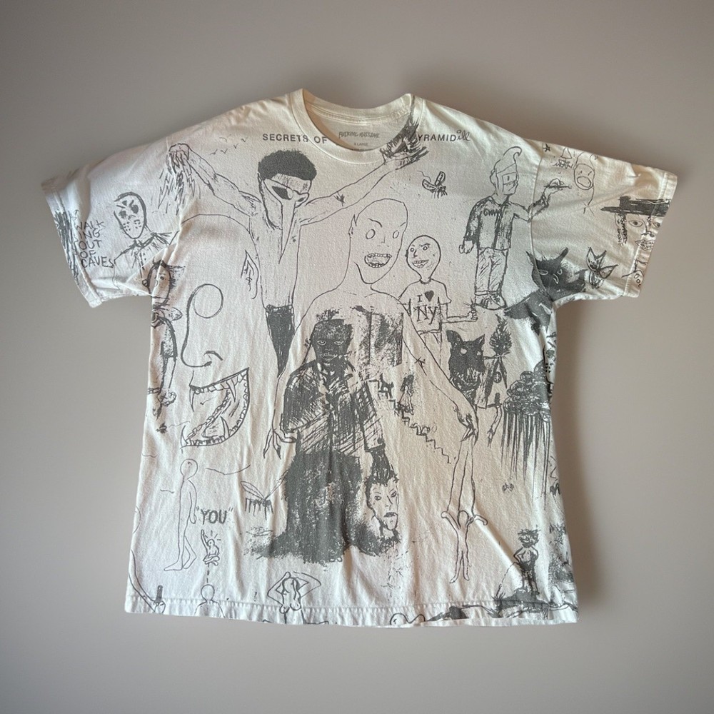 Rare Vintage FuckingAwesome Jason Dill Crew Neck White/Black T-Shirt XL
