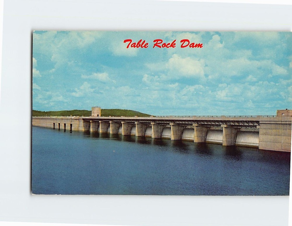 Postcard Table Rock Dam In Beautiful Ozarks Missouri