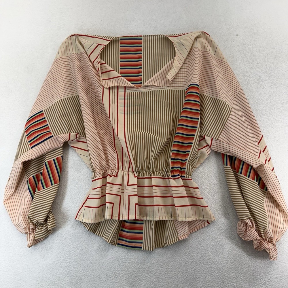 Vintage 60s 70s Fashioned by Gregory pink & brown shirt MCM Mod Costume  L