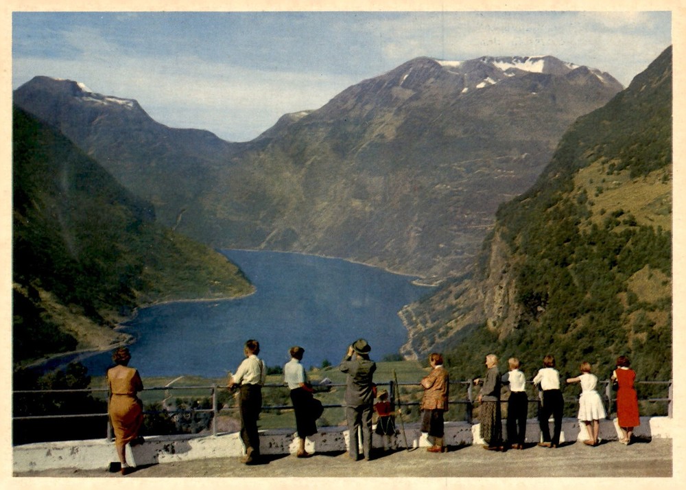 Geiranger Fjord View from Örnfjellvegen, Norway Postcard