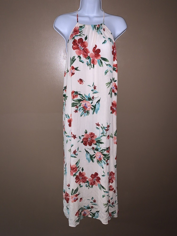 Lemon Tree Women’s Sexy Open Back Sun Dress Long Maxi Size Medium M