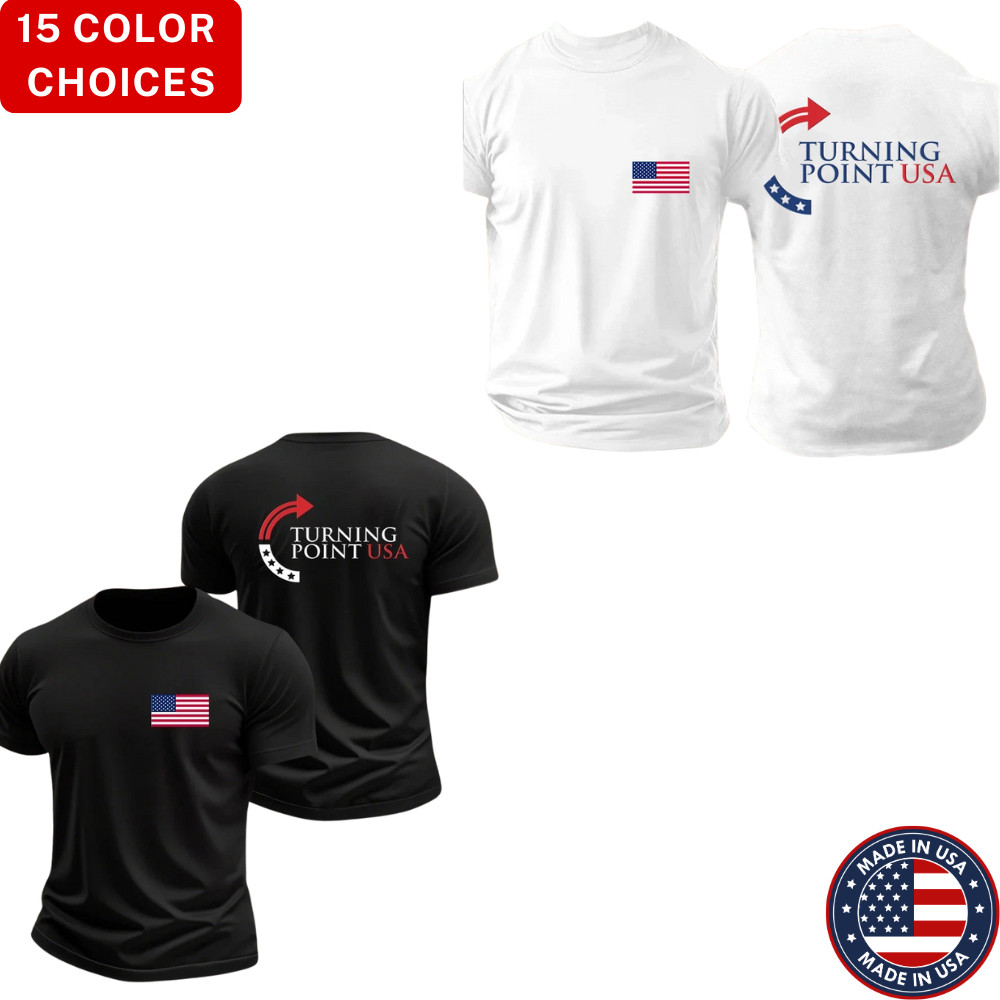 Unisex Charlie Kirk Turning Point USA Trump Commemorative T-Shirt S-5XL