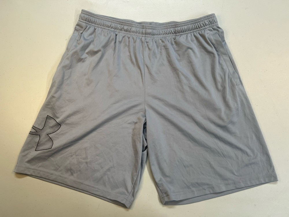 Under Armour Shorts Men’s XL Gray Athletic Training Gym Loose HeatGear