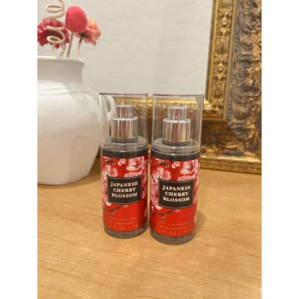 2- PC Bath & Body Works JAPANESE CHERRY BLOSSOM Fine Fragrance Body Mist 2.5 oz
