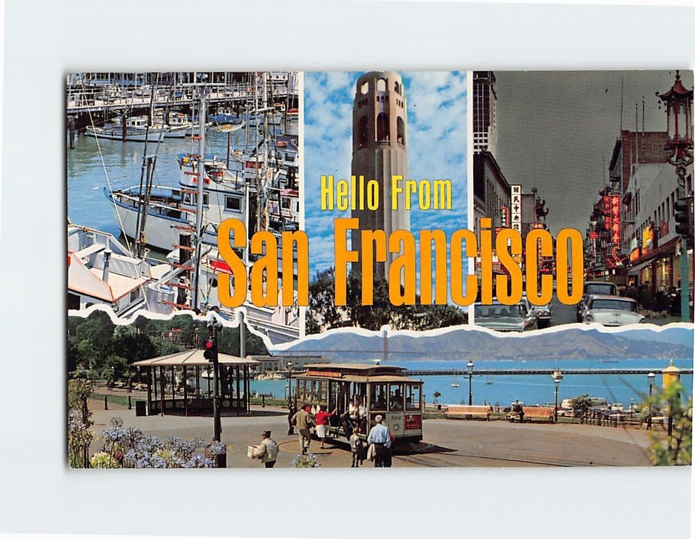 Postcard Hello From San Francisco California USA