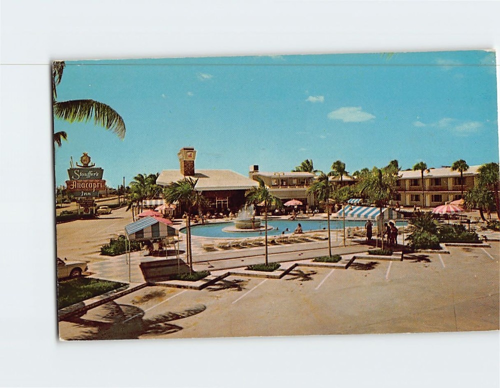 Postcard Pool View Stouffers Anacapri Inn Fort Lauderdale Florida USA
