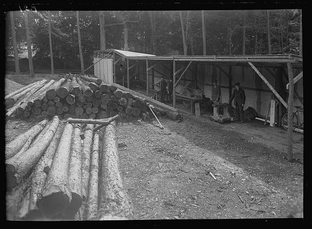 Photo:Sarisbury England U.S. Army Base Hospital 40 1919 Log Camp