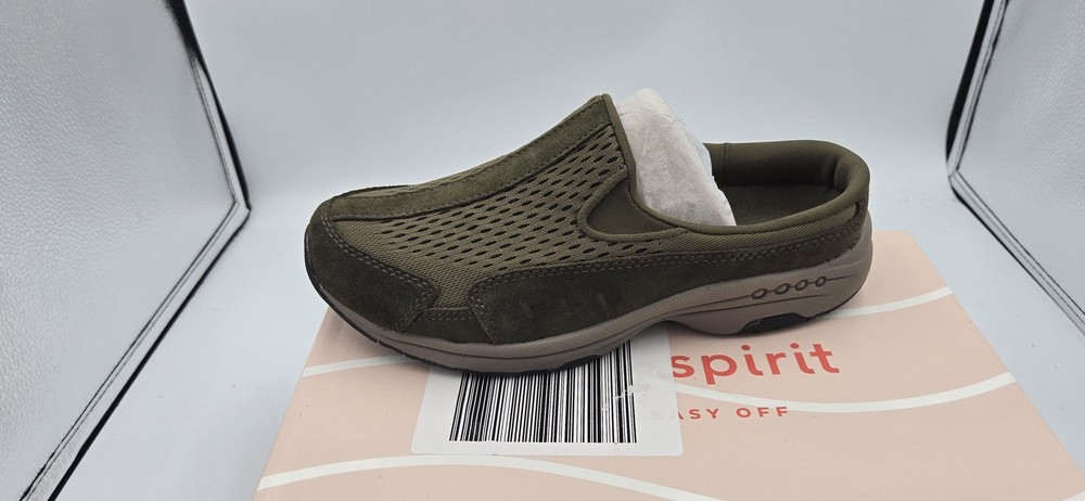 Easy Spirit Travel Time 675 Shoes Womens Size 6.5W Dark Green Mule Clog Comfort