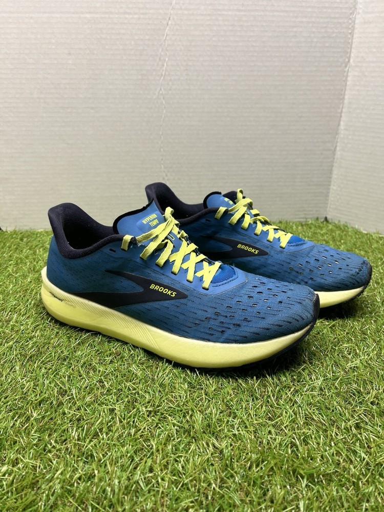 Brooks Hyperion Tempo Running Shoes Indigo Blue Bright Pale Yellow Men’s 8.5