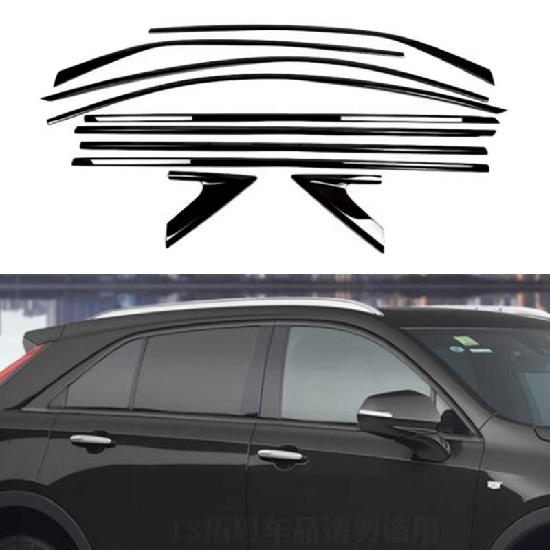 Black Titanium Window Cover Sealing Strip Trim for 2019-2024 2023 Cadillac XT4