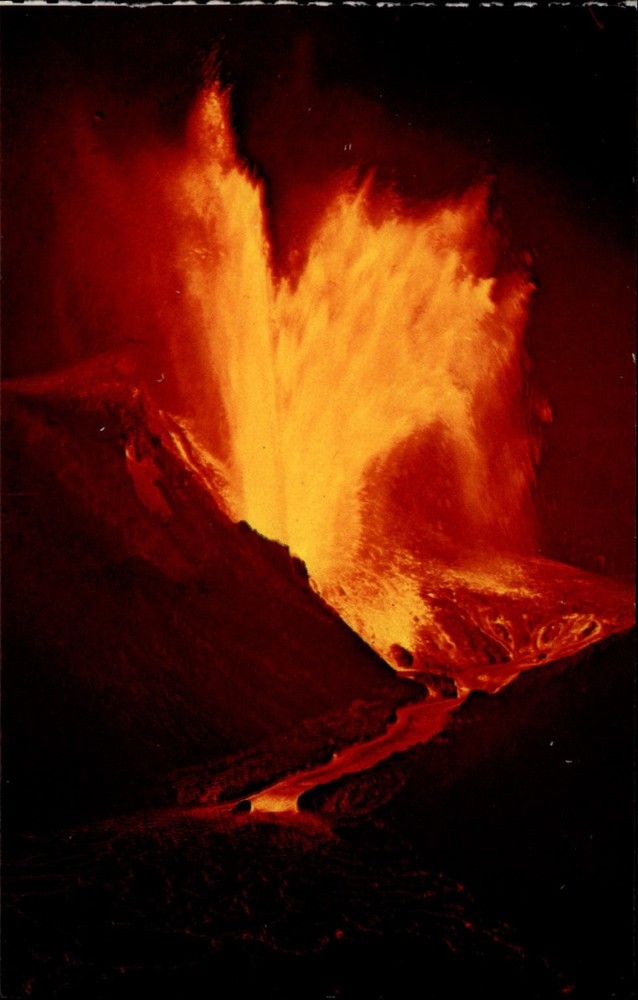 Kilauea Iki Volcano Eruption Hawaii Volcanoes National Park postcard q388