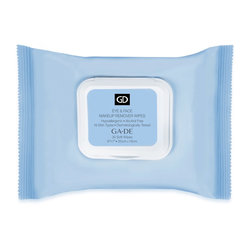 GA-DE 2-Pack Makeup Remover Wipes for Eyes & Face - 30 Count