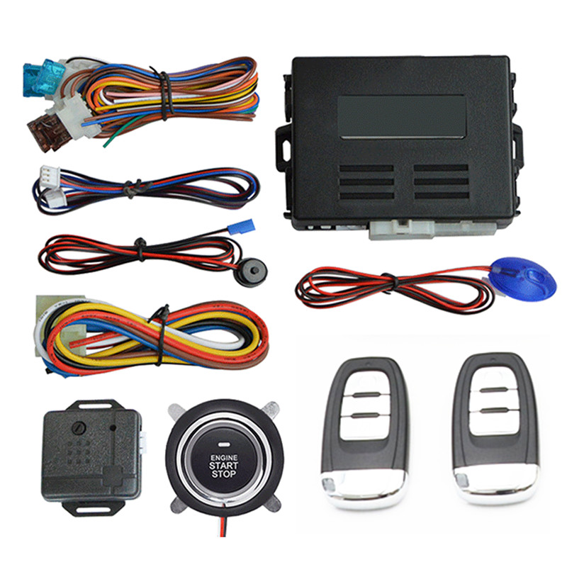 Keyless Entry Push Start Stop Remote Engine Starter Alarm System Kit  