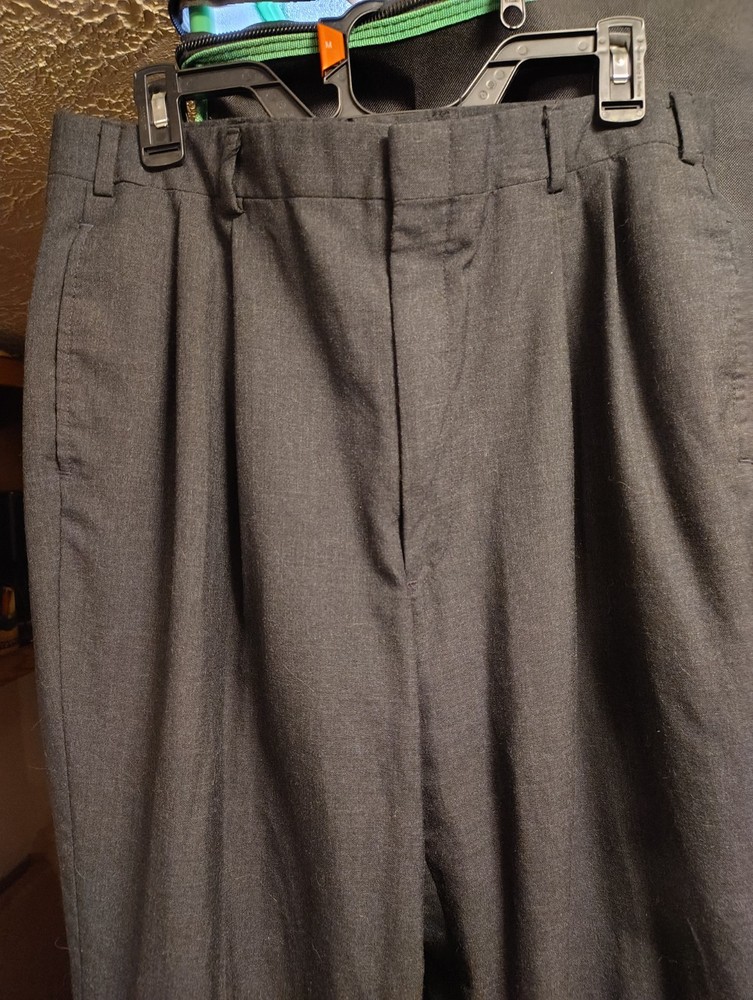 Authentic Brooks Brothers Charcoal Black Dress Pants 32x32 Mens