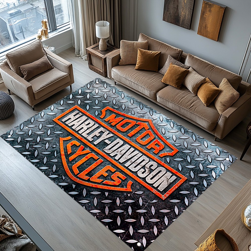 Harley Rug, Harley Rugs, Harley Hall Carpet,Harley Themed  Rug,Harley Design Rug