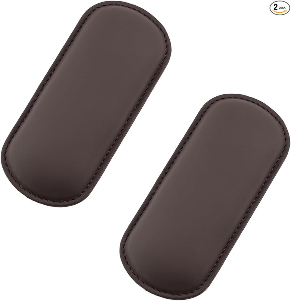 2PCS Car Door Armrest Pads, Soft Leather Memory Foam Cushion for Elbow Brown