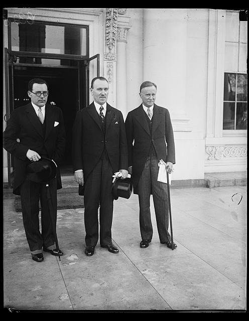 Photo:Washington D.C. White House Visitors Men in Suits 1929