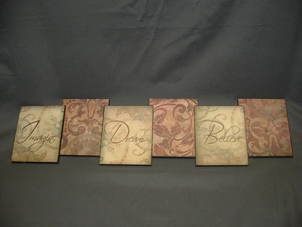 Imagine, Dream, Believe hanging wall decor/decoration 22.5