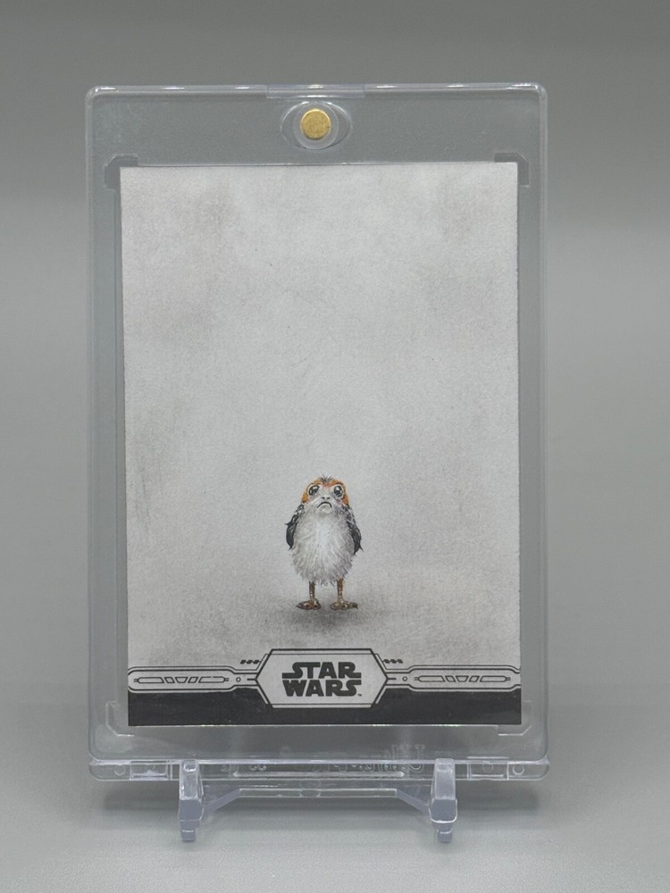 🥹 2019 Topps Star Wars Chrome Legacy PORG 1/1 Sketch Card Angel S. Aviles 🥵