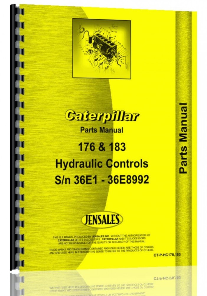 Caterpillar 183 Hydraulic Control Parts Manual SN 36E1-36E8992