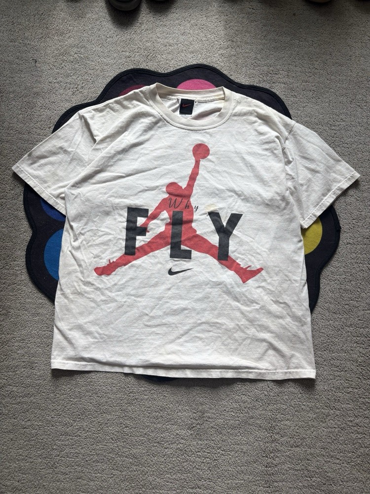 Vintage 90s Nike Michael Jordan Golf Tshirt XL White Why Fly When You Can Drive