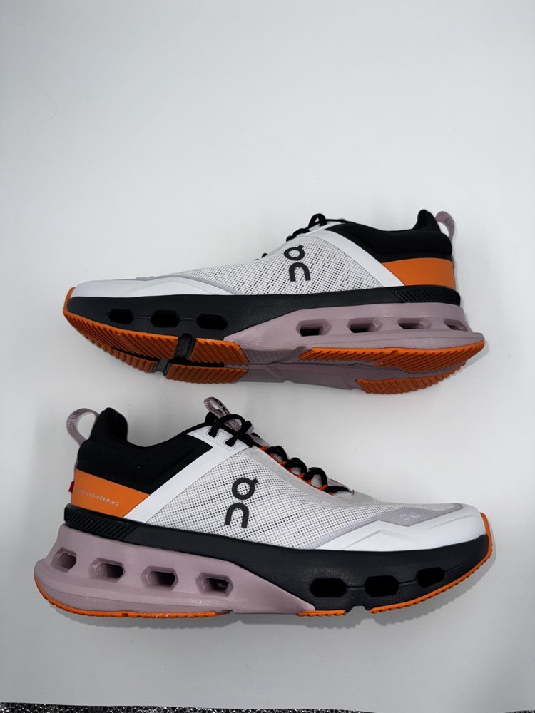 ON Running Cloud Cloudnova X In Frost/Orange Women's Shoes Pick Size