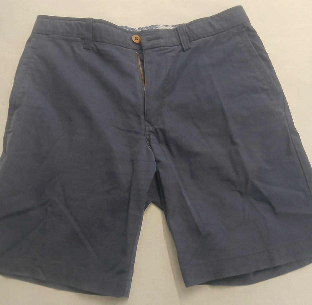 Tommy Bahama Mens Blue Flat Front Shorts Size 32
