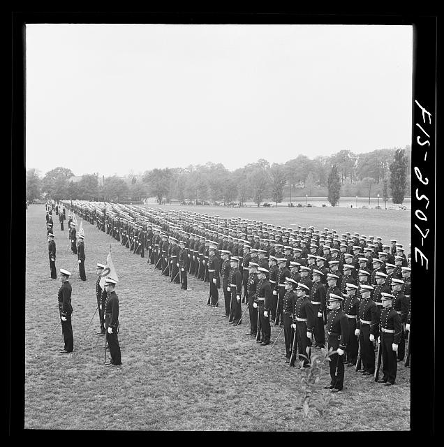 Annapolis Maryland 1942 U.S. Naval Academy Corps of Midshipmen Formation