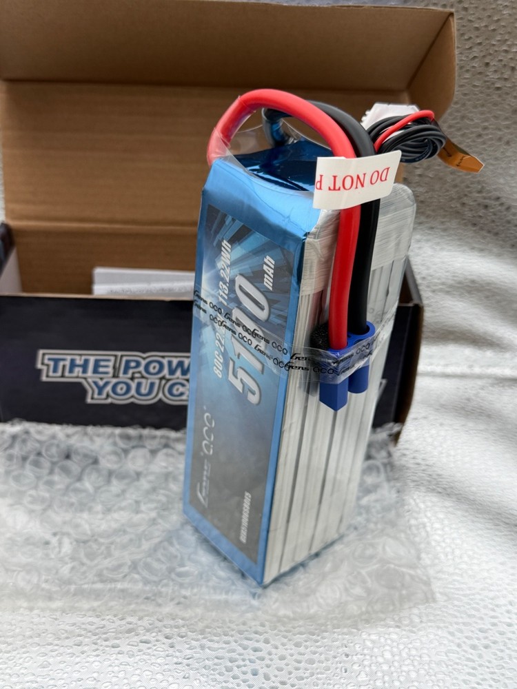 GENS ACE G-TECH 5100mAh 6S 80C 22.2V EC5 LIPO BATTERY - [NEW]-image