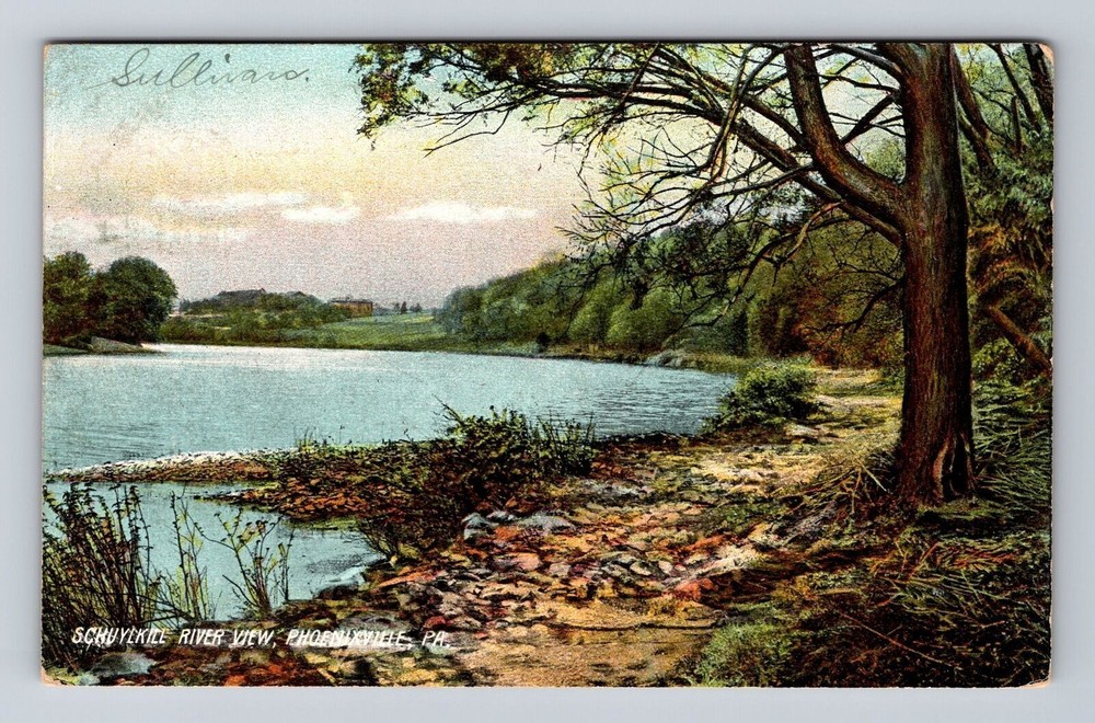 Phoenixville PA-Pennsylvania, Scenic Views Schuylkill River, Vintage Postcard