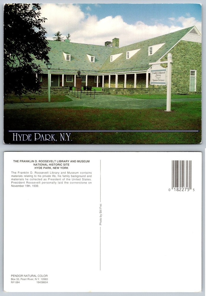 FDR Library Museum Hyde Park NY Postcard Franklin D Roosevelt National Historic