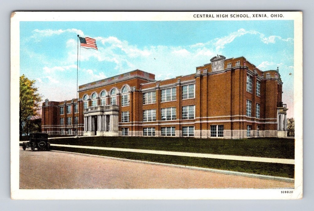 Xenia OH-Ohio, Central High School, Antique, Vintage Souvenir Postcard