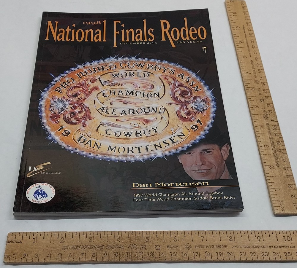 1998 NATIONAL FINALS RODEO - NFR - DAN MORTENSEN on cover