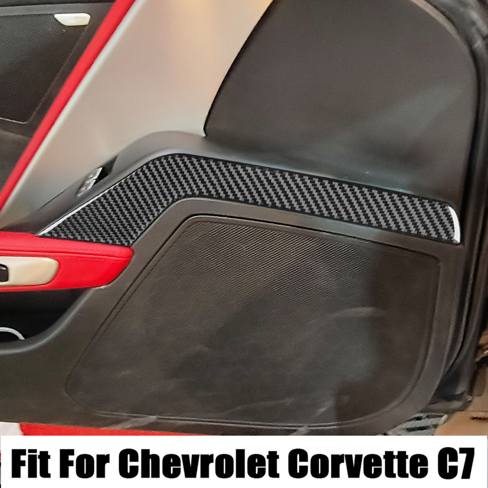 1PC Carbon Fiber Driver Armrest Trim for Chevy Corvette C7 2014-2019  