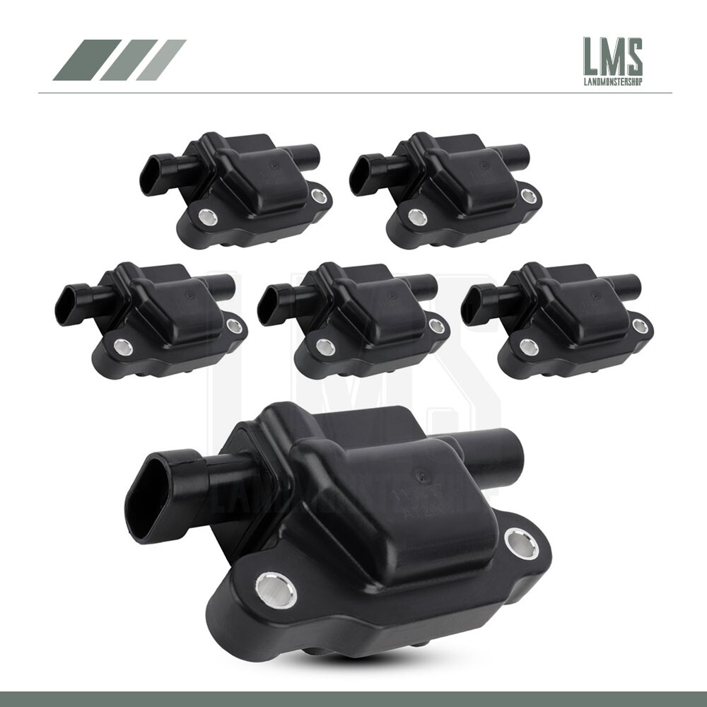 For Chevy Silverado 1500 Camaro Tahoe GMC 6PCS Square Ignition Coil Pack UF743