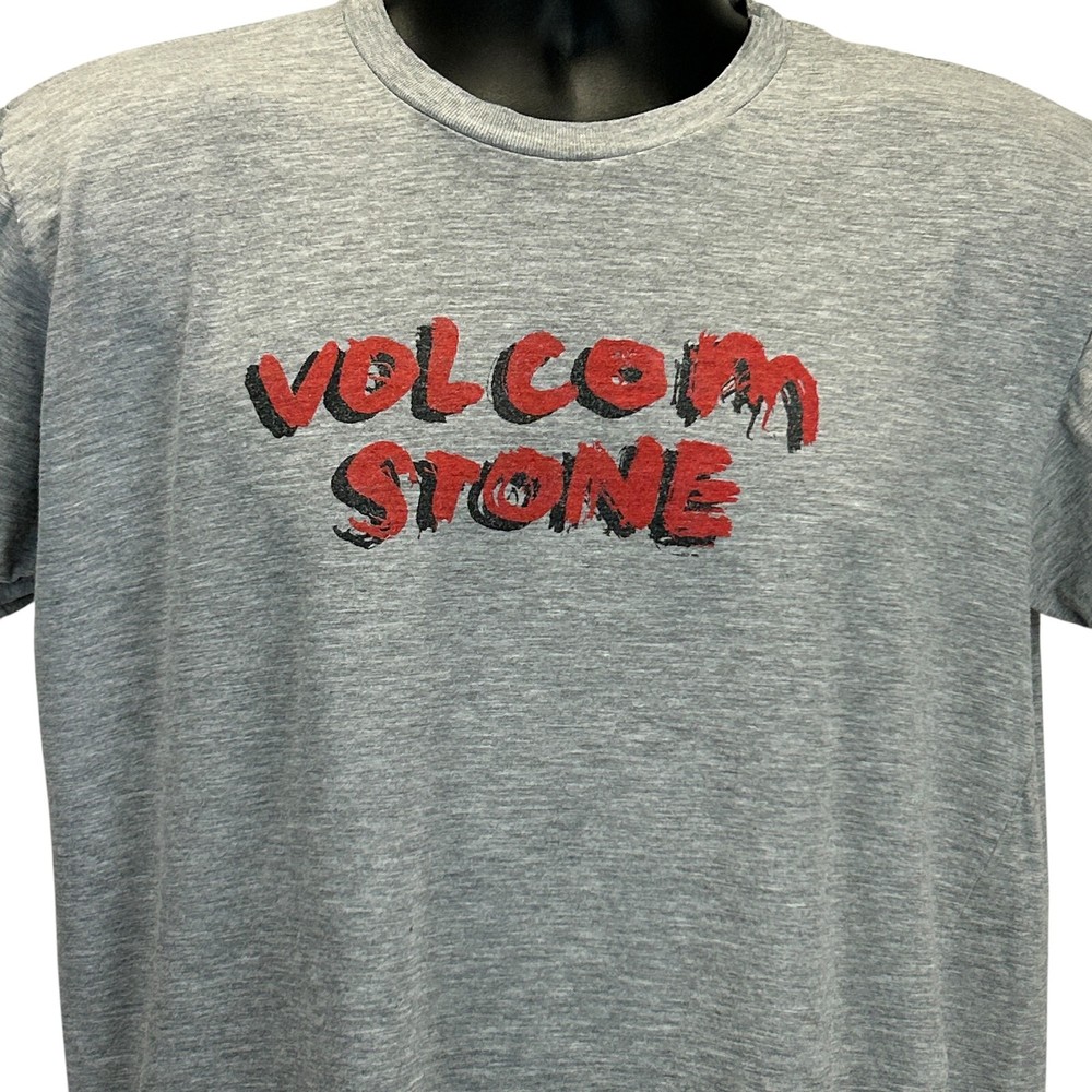 Vintage Volcom Stone T Shirt Mens Medium Snowboarding Skater Skiing 90s USA Gray