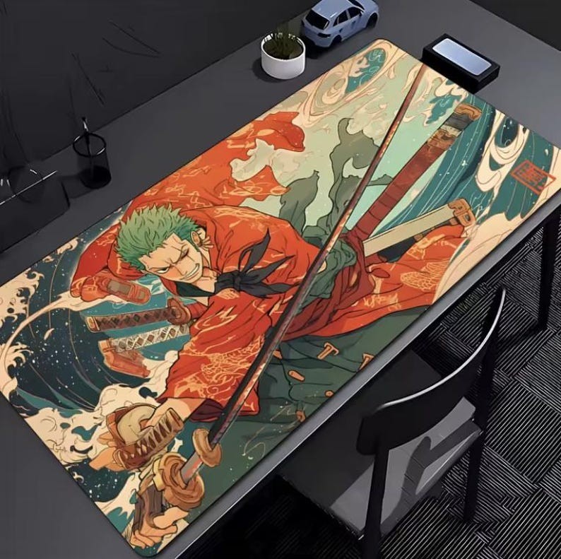 Roronoa Zoro Desk Mat – One Piece Anime Gaming Mousepad