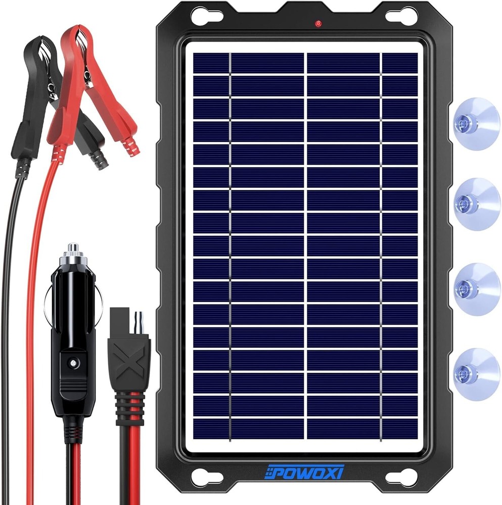 Smart 12V Waterproof Solar Battery Charger for Car & Marine