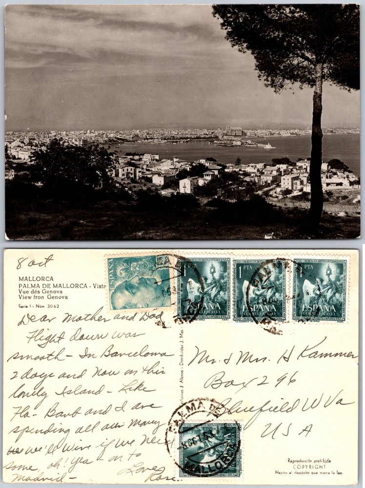 Continental Palma De Mallorca Bay View Postcard
