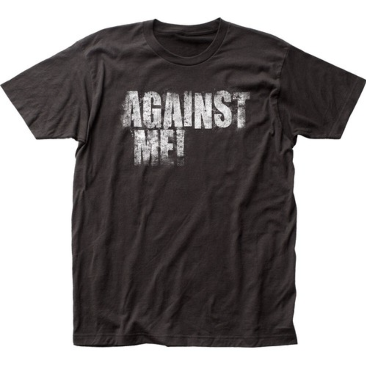 Against Me! logo t-shirt, men's black rock band tee, new unisex graphic