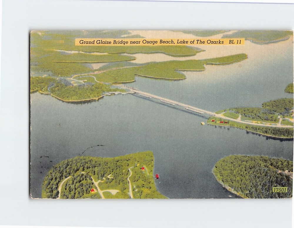 Postcard Grand Glaize Bridge Near Osage Beach Lake Of The Ozarks Missouri