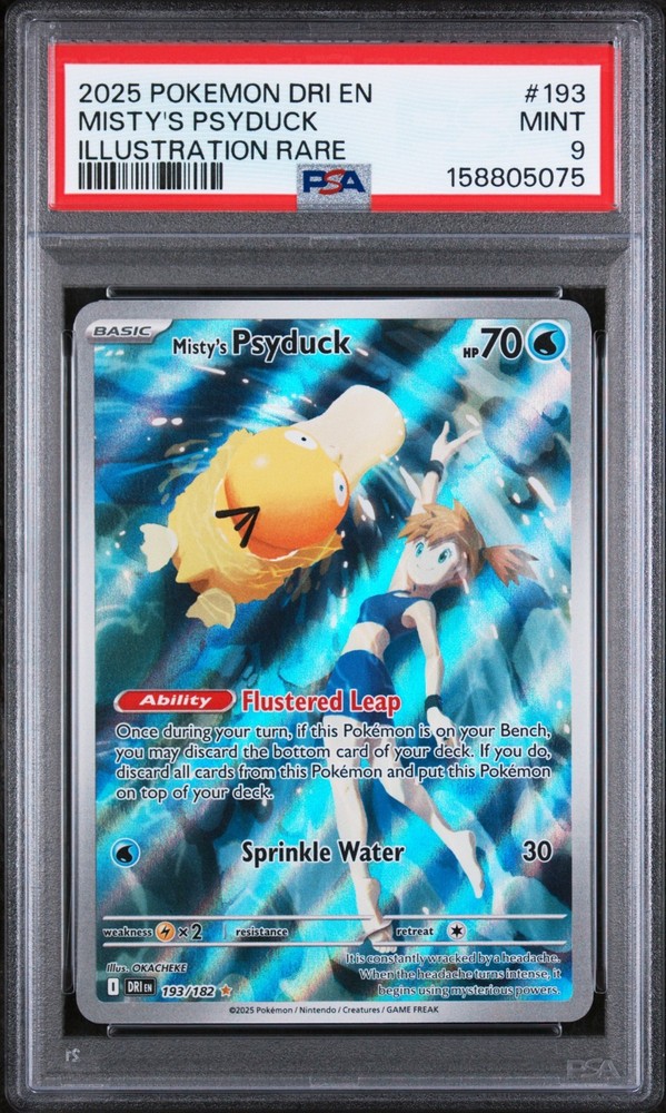 2025 Pokemon Misty's Psyduck Illus Rare Destined Rivals #193 Psa 9RCH IS ACCEPTING CONSIGNMENTS! UP TO 95% PAYOUTS!