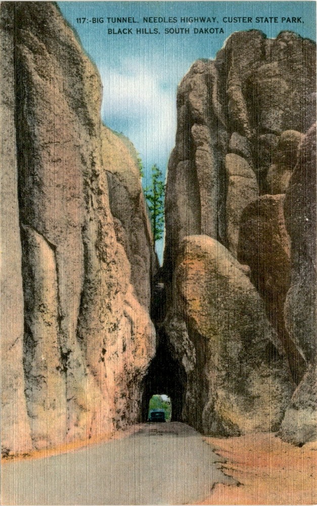 Needles Highway, Custer State Park, Black Hills, South Dakota, Bell Postcard