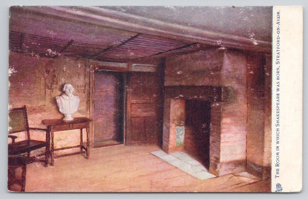Shakespeare's Birthplace Stratford-on-Avon Raphael Tuck Oilette Postcard