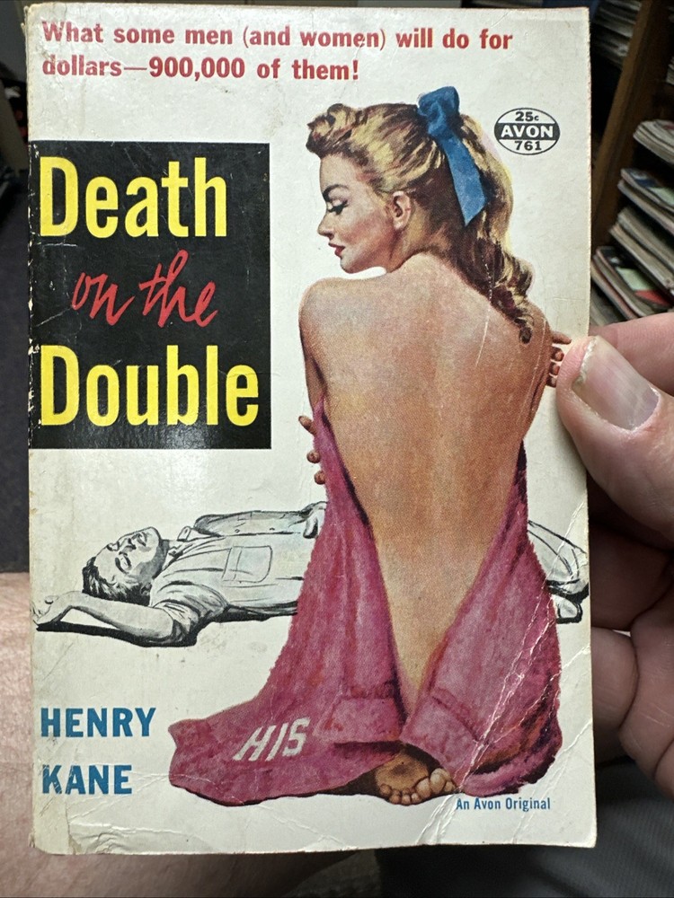 Death on the Double by Henry Kane 1957 Avon 761 Paperback